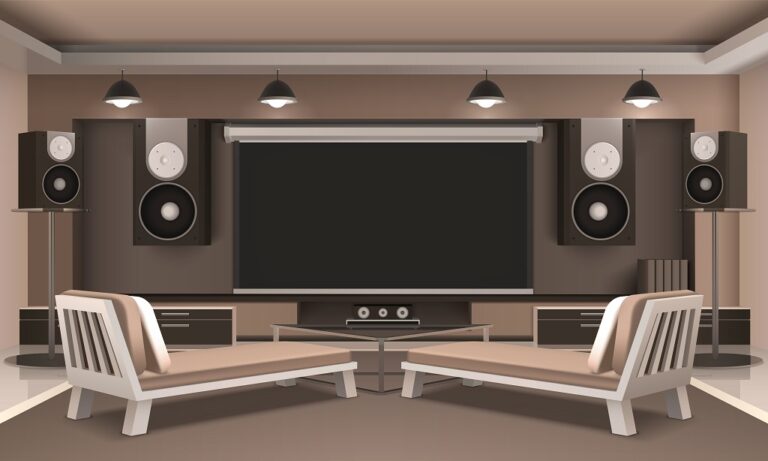 Interni di home theater moderni